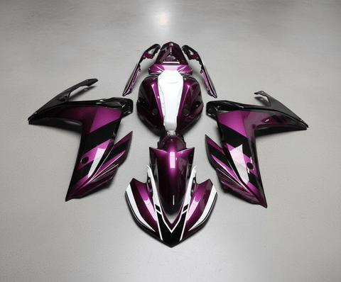 Yamaha R3 Fairings (2015-2018) Purple Candy, Black, White at KingsMotorcycleFairings.com