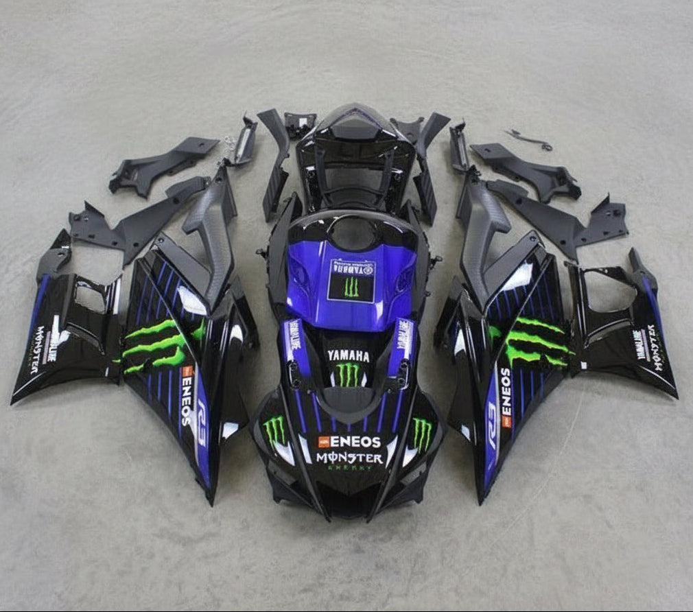 Yamaha R3 Fairings (2019-2021) Black, Blue, Monster at KingsMotorcycleFairings.com