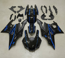 Yamaha R3 Fairings (2019-2021) Black, Blue Stripes at KingsMotorcycleFairings.com