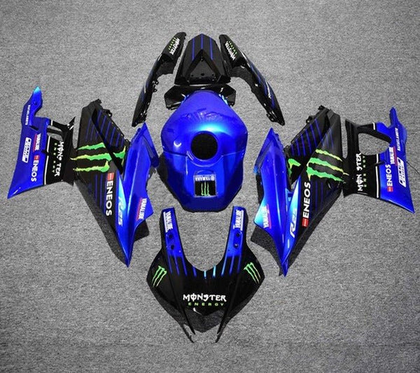 Yamaha R3 Fairings (2019-2021) Blue, Black, Green Monster at KingsMotorcycleFairings.com