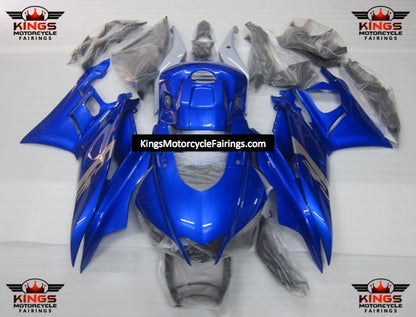 Yamaha R3 Fairings (2019-2021) Blue, Silver at KingsMotorcycleFairings.com