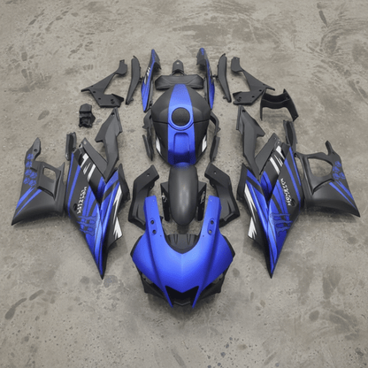 Yamaha R3 Fairings (2019-2021) Matte Blue, Matte Black, Monster at KingsMotorcycleFairings.com