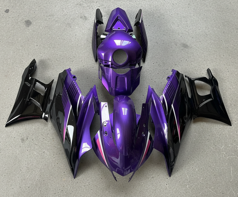 Yamaha R3 Fairings (2019-2021) Purple, Black, Pink at KingsMotorcycleFairings.com