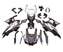 Yamaha R3 Fairings (2019-2021) Silver, Faux Carbon Fiber, Blue at KingsMotorcycleFairings.com