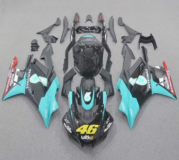Yamaha R3 Fairings (2022-2024) Black, Blue Petronas at KingsMotorcycleFairings.com
