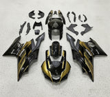 Yamaha R3 Fairings (2022-2024) Black, Gold, White at KingsMotorcycleFairings.com