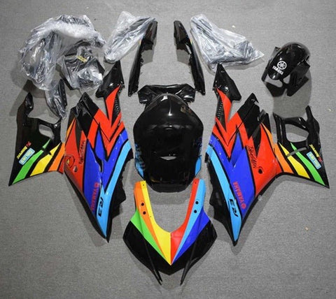 Yamaha R3 Fairings (2022-2024) Black, Multicolored at KingsMotorcycleFairings.com