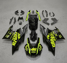 Yamaha R3 Fairings (2022-2024) Black, Neon Yellow at KingsMotorcycleFairings.com