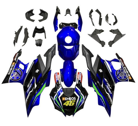 Yamaha R3 Fairings (2022-2024) Blue, Green, Eneos at KingsMotorcycleFairings.com