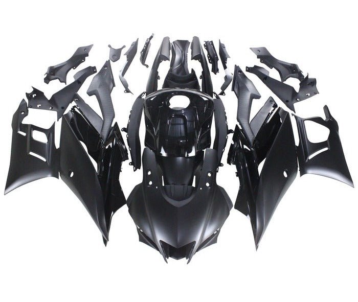 Yamaha R3 Fairings (2022-2024) Matte Black, Gloss Black at KingsMotorcycleFairings.com
