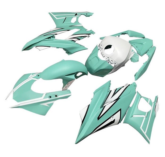 Yamaha R3 Fairings (2022-2024) Matte Green Seafoam at KingsMotorcycleFairings.com