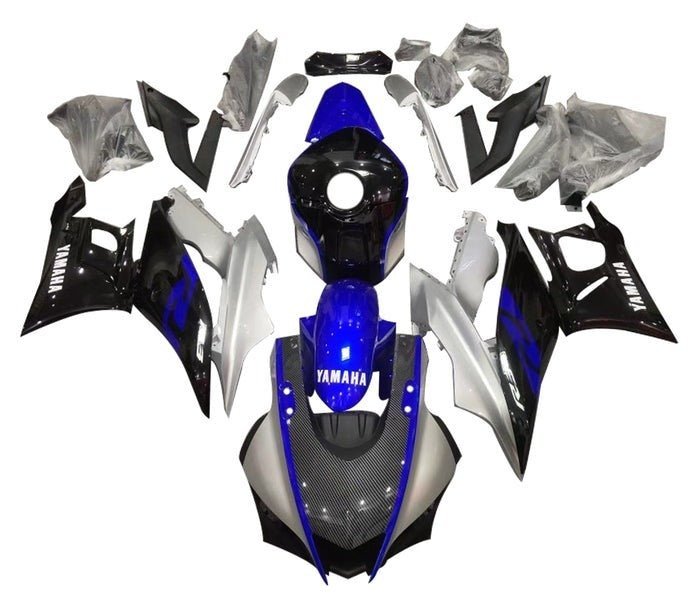 Yamaha R3 Fairings (2022-2024) Silver, Blue, Black, Carbon at KingsMotorcycleFairings.com