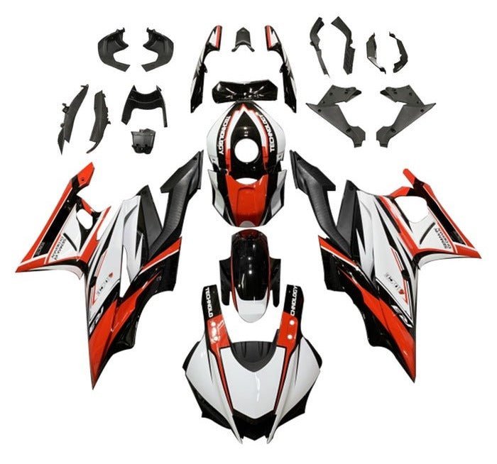 Yamaha R3 Fairings (2022-2024) White, Red, Black at KingsMotorcycleFairings.com