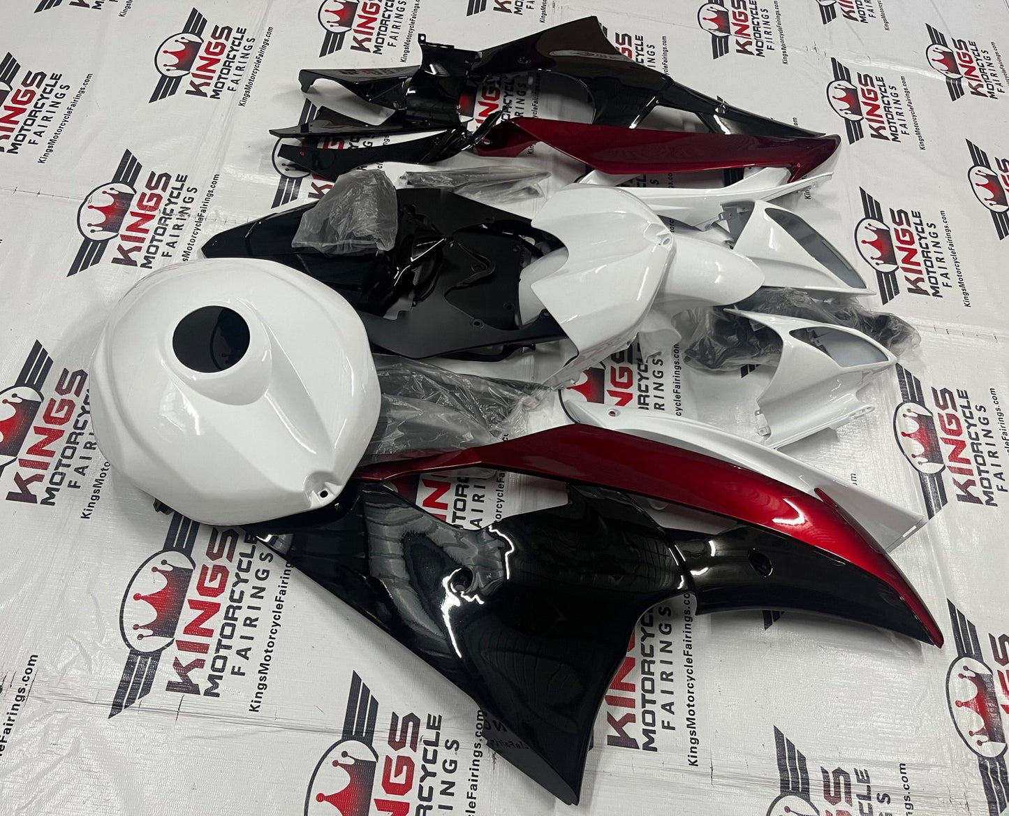 Yamaha YZF-R6 (2008-2016) White, Black, Red Fairings at KingsMotorcycleFairings.com
