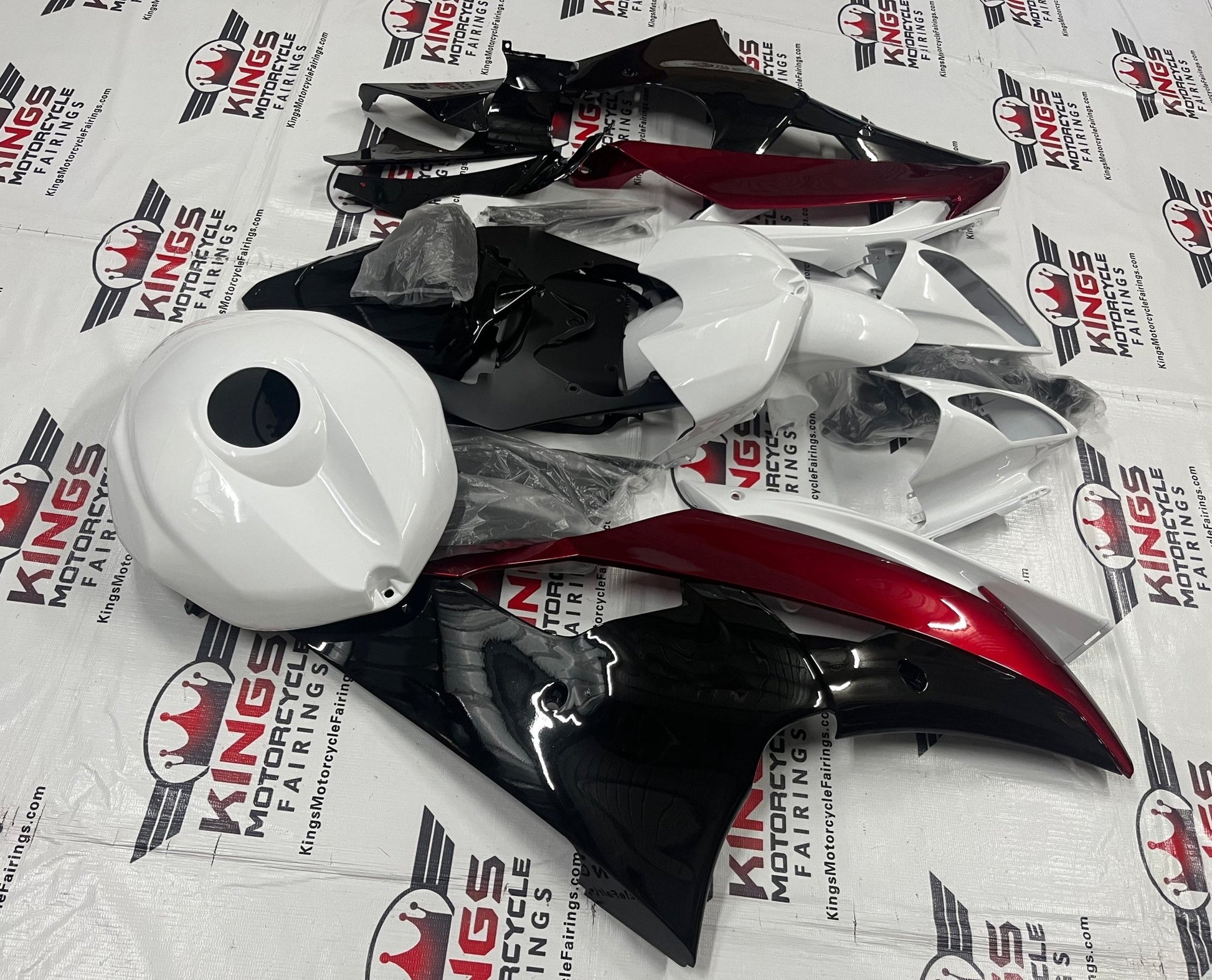 Yamaha YZF-R6 (2008-2016) White, Black, Red Fairings at KingsMotorcycleFairings.com