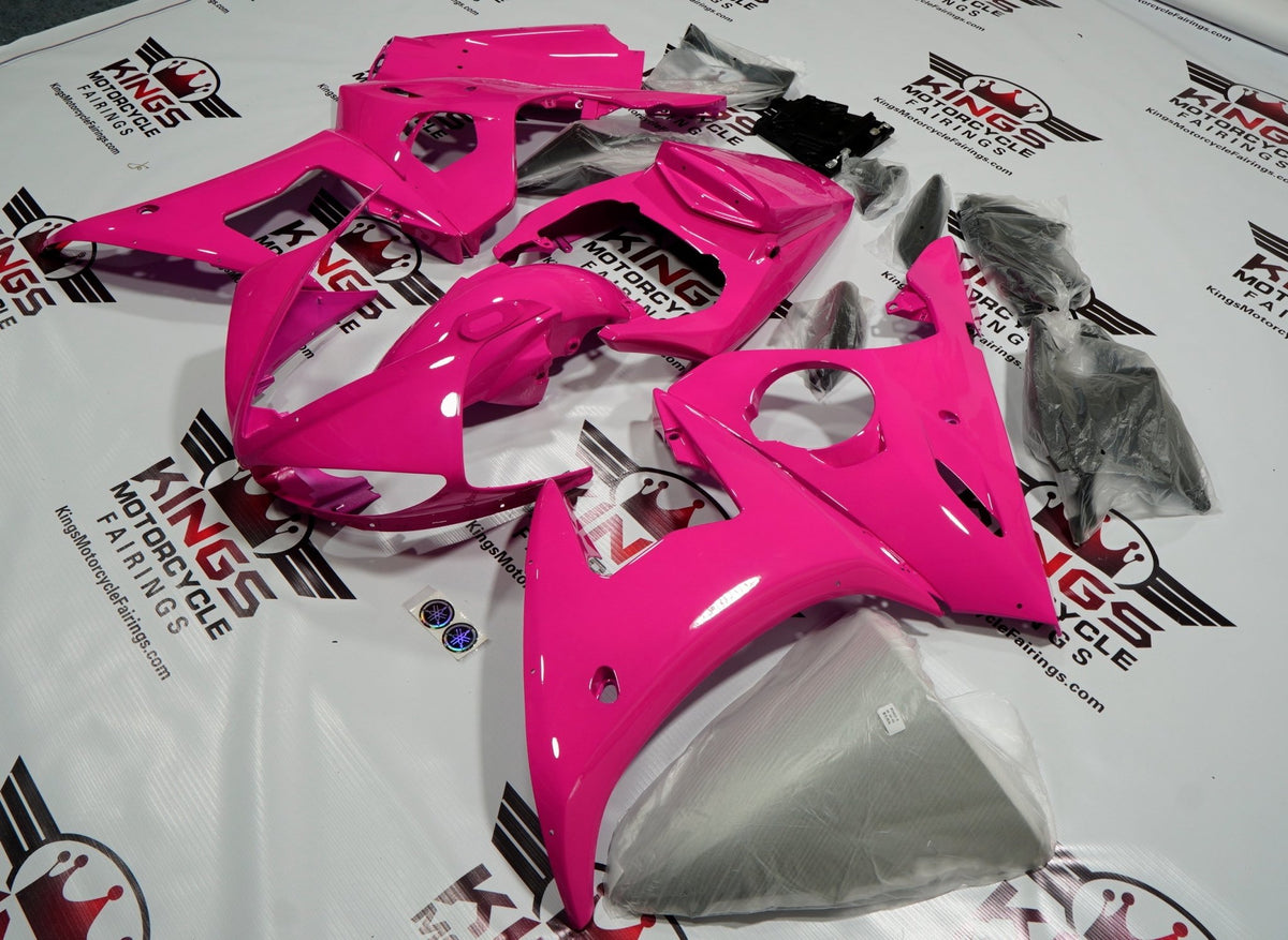 Yamaha R6 Fairings (2003-2004) All Hot Pink at KingsMotorcycleFairings.com