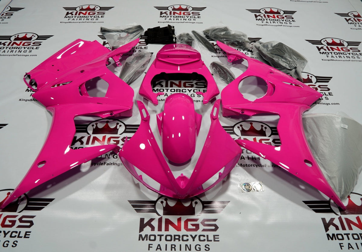 Yamaha R6 Fairings (2003-2004) All Hot Pink from KingsMotorcycleFairings.com