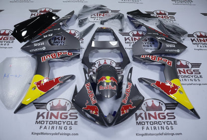 Yamaha R6 Fairings (2005) Gray, Yellow, Red Bull at KingsMotorcycleFairings.com