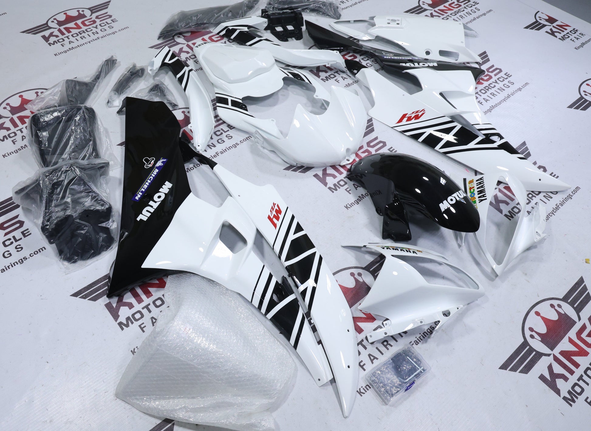 Yamaha R6 Fairings (2006-2007) White, Black, Red, M1 Motul at KingsMotorcycleFairings.com