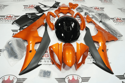 Yamaha R6 Fairings (2008-2016) Orange, Black, Matte Black at KingsMotorcycleFairings.com