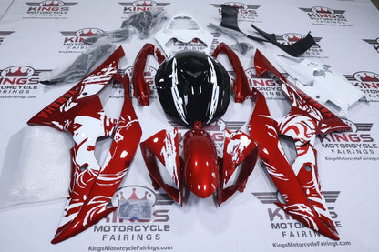 Yamaha R6 Fairings (2008-2016) Red, White, Black Japanese Geisha at KingsMotorcycleFairings.com