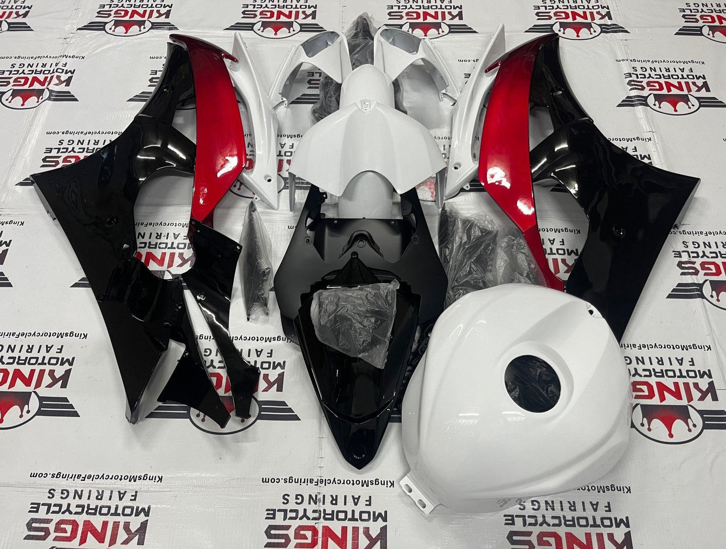 Yamaha YZF-R6 (2008-2016) White, Black, Red Fairings at KingsMotorcycleFairings.com