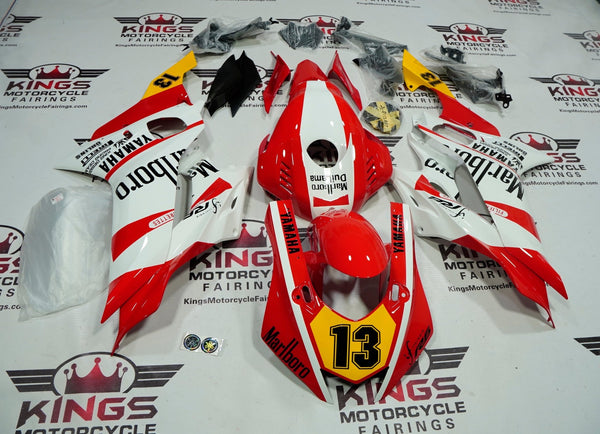 Yamaha R6 Fairings (2017-2022) Red, White Marlboro at KingsMotorcycleFairings.com
