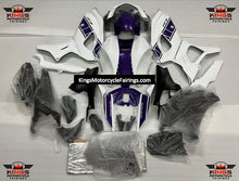 Yamaha R7 Fairing Kit (2021-2025) White, Dark Purple at KingsMotorcycleFairings.com