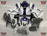 Yamaha R7 Fairing Kit (2021-2025) White, Dark Purple at KingsMotorcycleFairings.com