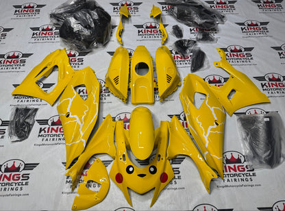 Yamaha R7 Fairing Kit (2021-2025) Yellow Pikachu at KingsMotorcycleFairings.com