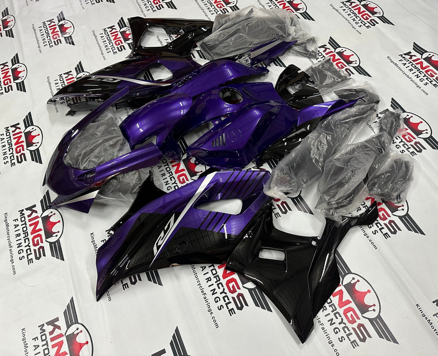 Yamaha R7 Fairing kit (2021-2025) Purple, Black at KingsMotorcycleFairings.com