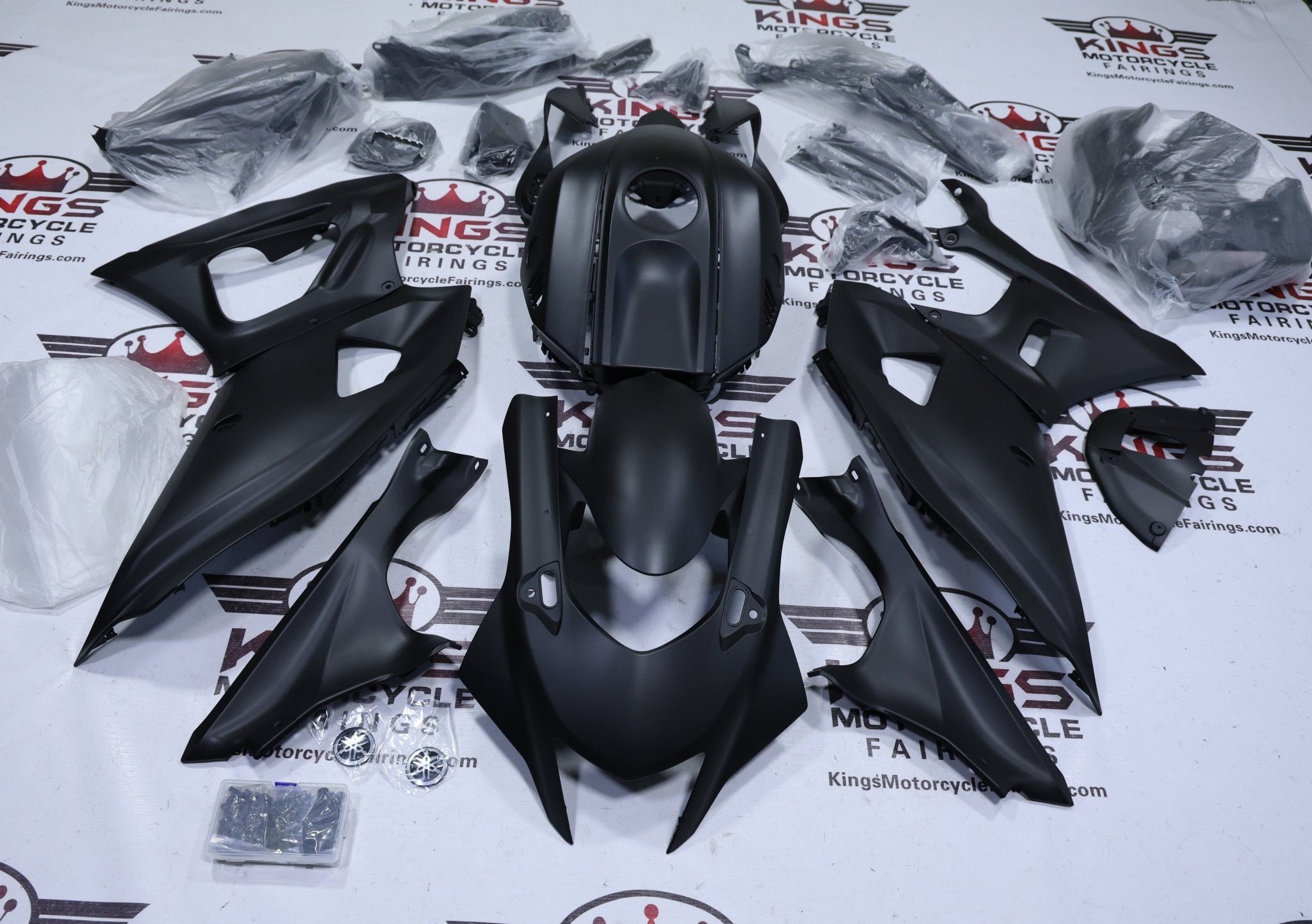 Yamaha R7 Fairings (2021-2025) All Matte Black | Kings Moto – Kings ...