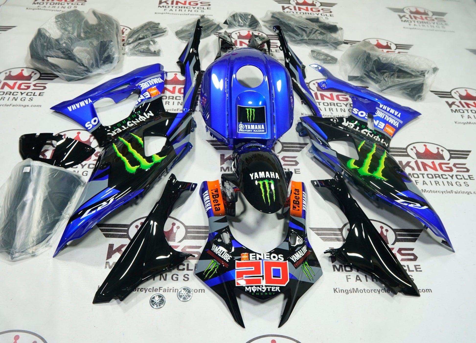Yamaha R7 Fairings (2021-2025) Black, Blue, Green Monster at KingsMotorcycleFairings.com