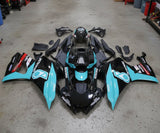 Yamaha R7 Fairings (2021-2025) Black, Blue Petronas from KingMotorcycleFairings.com