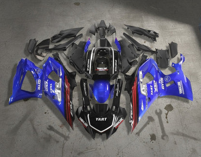 Yamaha R7 Fairings (2021-2025) Black, Blue, Red Stripe from KingMotorcycleFairings.com