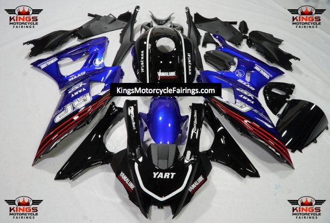 Yamaha R7 Fairings (2021-2025) Black, Blue at KingsMotorcycleFairings.com