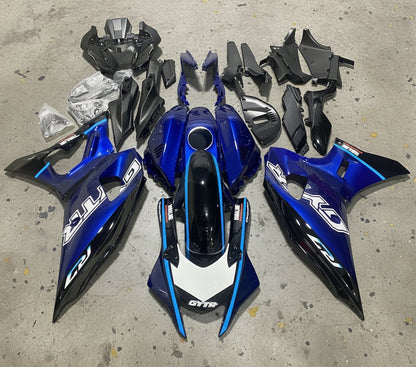 Yamaha R7 Fairings (2021-2025) Blue, Black, Light Blue from KingMotorcycleFairings.com