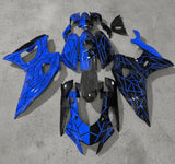 Yamaha R7 Fairings (2021-2025) Blue, Black Split Lines from KingMotorcycleFairings.com