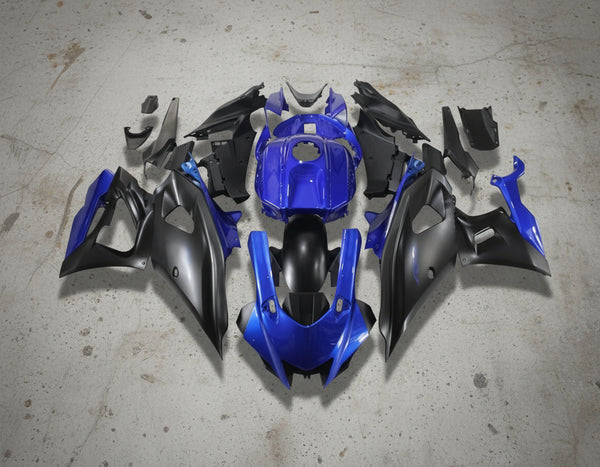Yamaha R7 Fairings (2021-2025) Blue, Matte Black at KingMotorcycleFairings.com