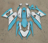 Yamaha R7 Fairings (2021-2025) Blue Turquoise, White at KingMotorcycleFairings.com