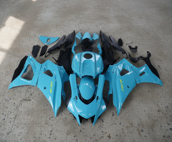Yamaha R7 Fairings (2021-2025) Blue Turquoise, Yellow at KingMotorcycleFairings.com