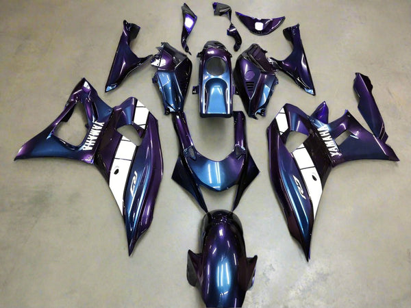 Yamaha R7 Fairings (2021-2025) Chameleon Blue, Purple, White at KingMotorcycleFairings.com