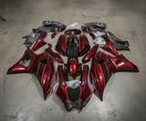 Yamaha R7 Fairings (2021-2025) Dark Red, Black at KingsMotorcycleFairings.com
