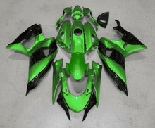 Yamaha R7 Fairings (2021-2025) Green, Black Stripe from KingsMotorcycleFairings.com