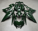 Yamaha R7 Fairings (2021-2025) Green Faux Carbon Fiber from KingsMotorcycleFairings.com
