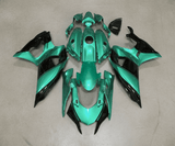 Yamaha R7 Fairings (2021-2025) Green Metallic, Black from KingsMotorcycleFairings.com