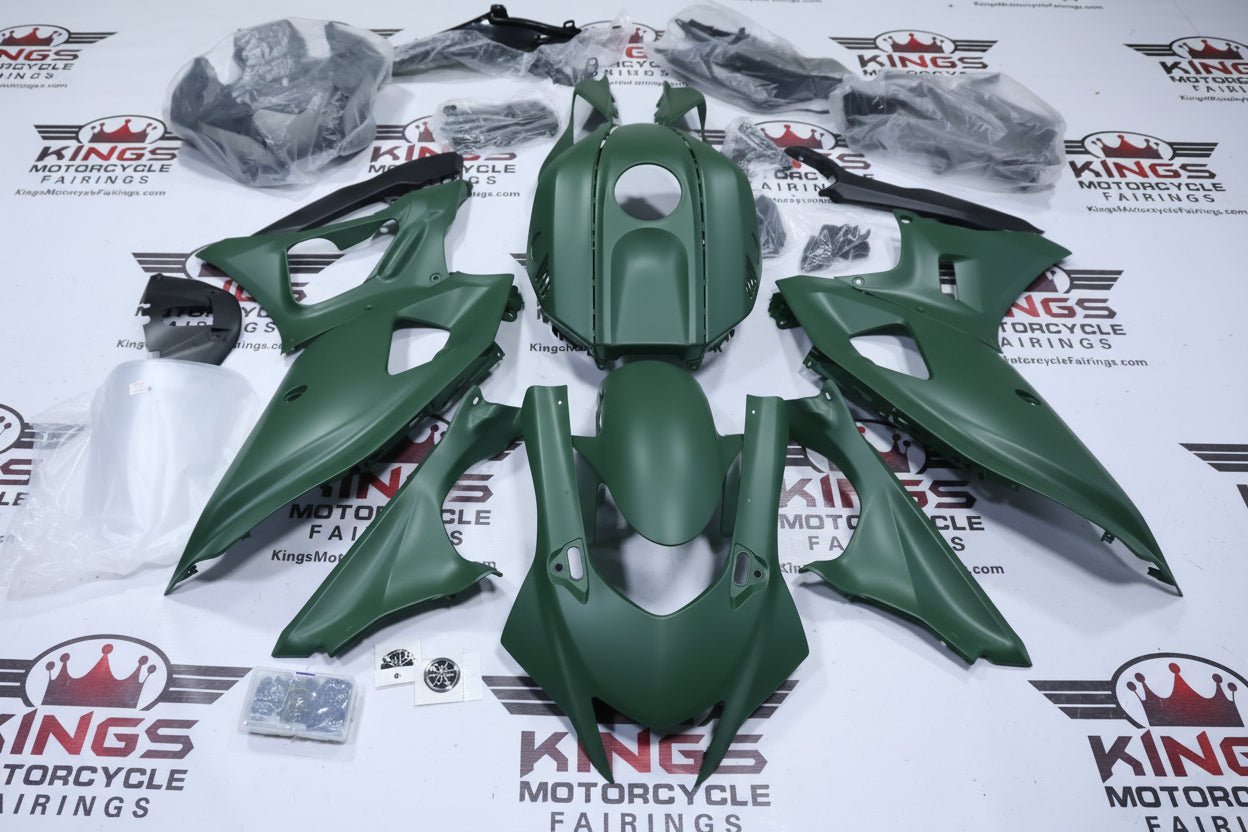 Yamaha R7 Fairings (2021-2025) Matte Green from KingsMotorcycleFairings.com