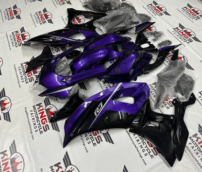Yamaha R7 Fairings (2021-2025) Purple, Black at KingsMotorcycleFairings.com