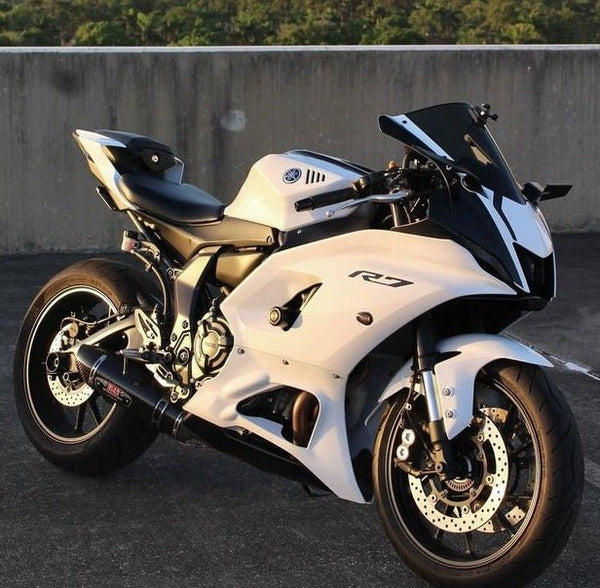 Yamaha R7 Fairings (2021-2025) White, Black at KingMotorcycleFairings.com