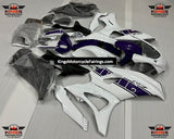 Yamaha R7 Fairings (2021-2025) White, Dark Purple from KingsMotorcycleFairings.com